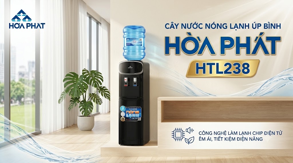 Cây nước nóng lạnh úp bình Hòa Phát HTL238